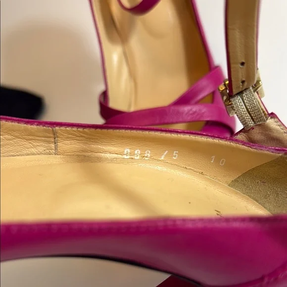 Versce Pink Platform Heels with Ankle Strap Size 40